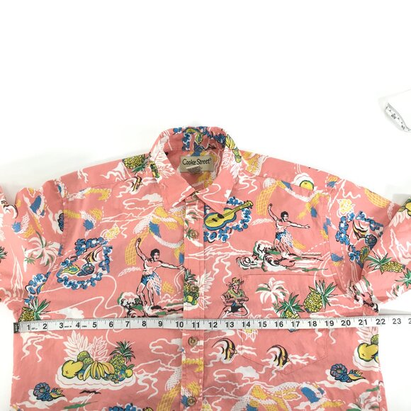 Cooke Street Short Sleeve Hawaiian Shirt Men's Small 100% Cotton Surfing Aloha - Picture 7 of 10